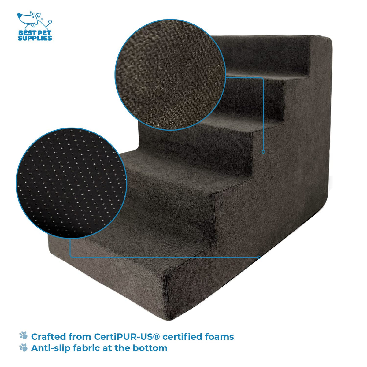 Best Pet Supplies Animal Stair in H: 22.5 Inches, Dark Brown