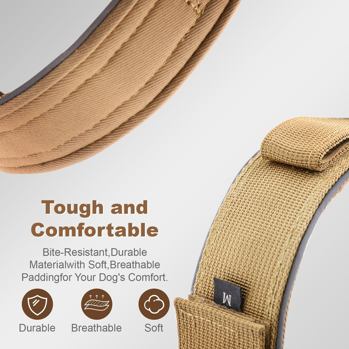 YaoTya Animal Collar in M(15"-18.5"), Khaki