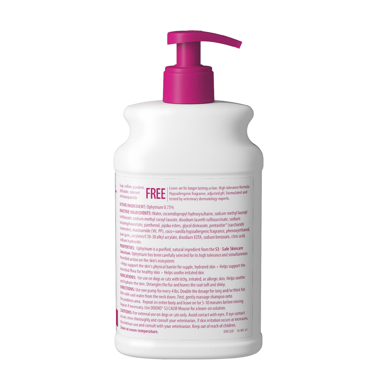 Douxo Animal Fur Cleaner Conditioner in 16.9 oz, Translucent