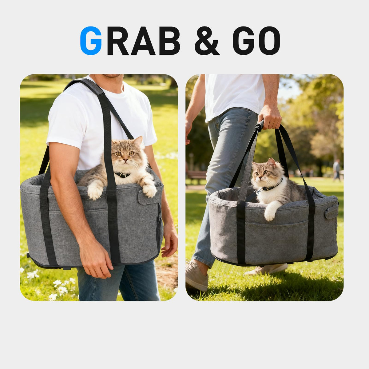 BJOP Pet Seat in Small, Grey