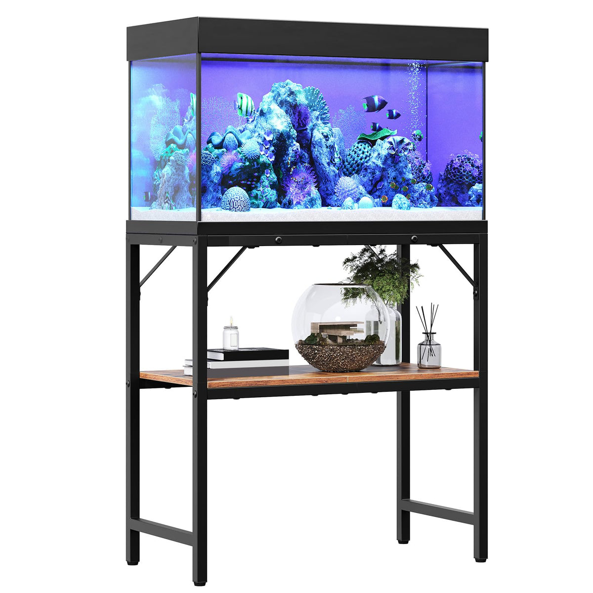 MAHANCRIS Item Stand in 20 Gallon, Rustic Brown