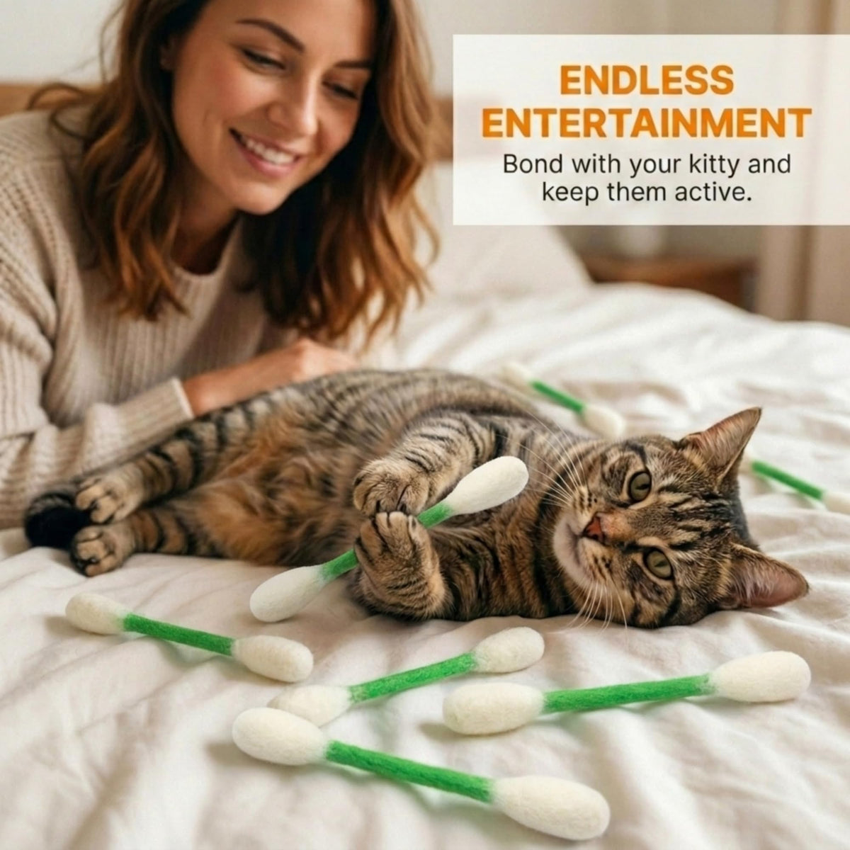 Glaciart One Pet Toy in Regular, Green Swabs