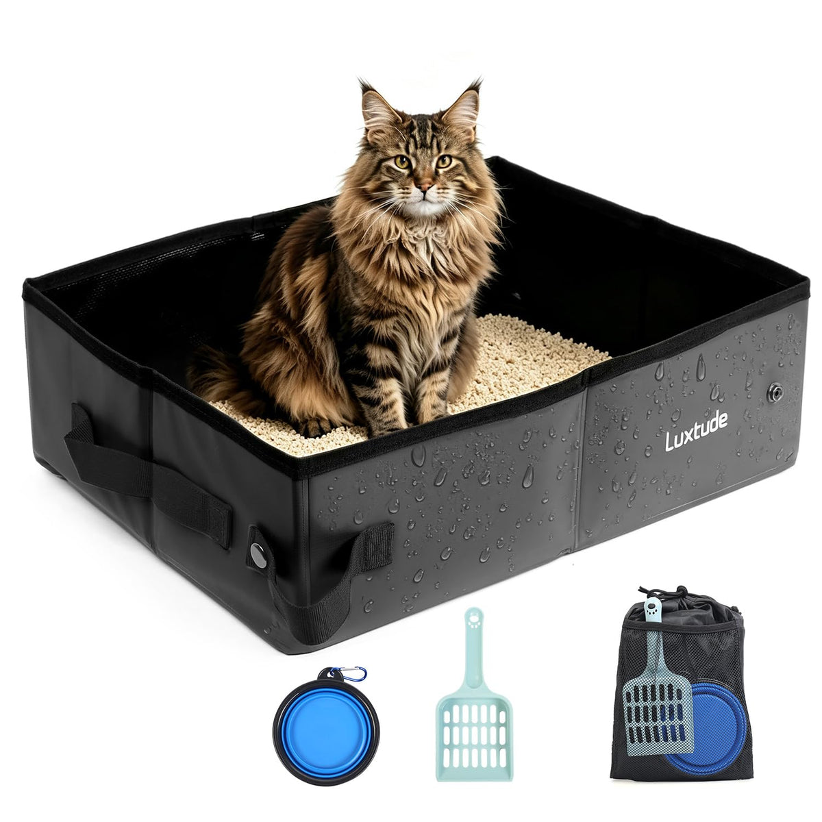 Luxtude Litter Box in Large, Black