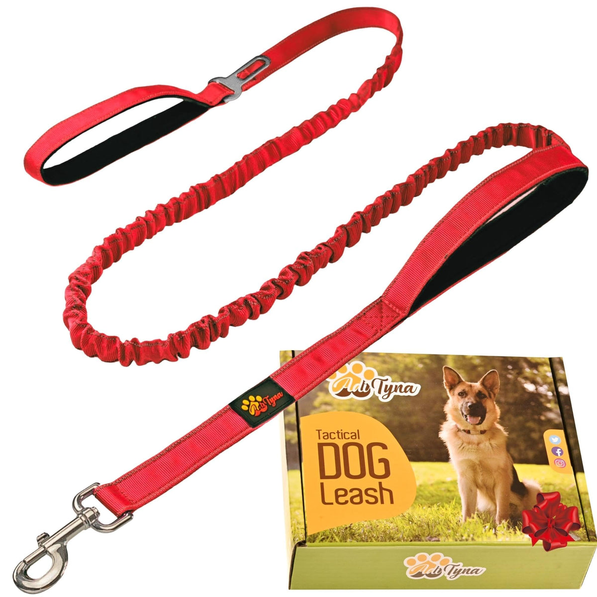 ADITYNA Leash in 6ft-7.5ft, Red