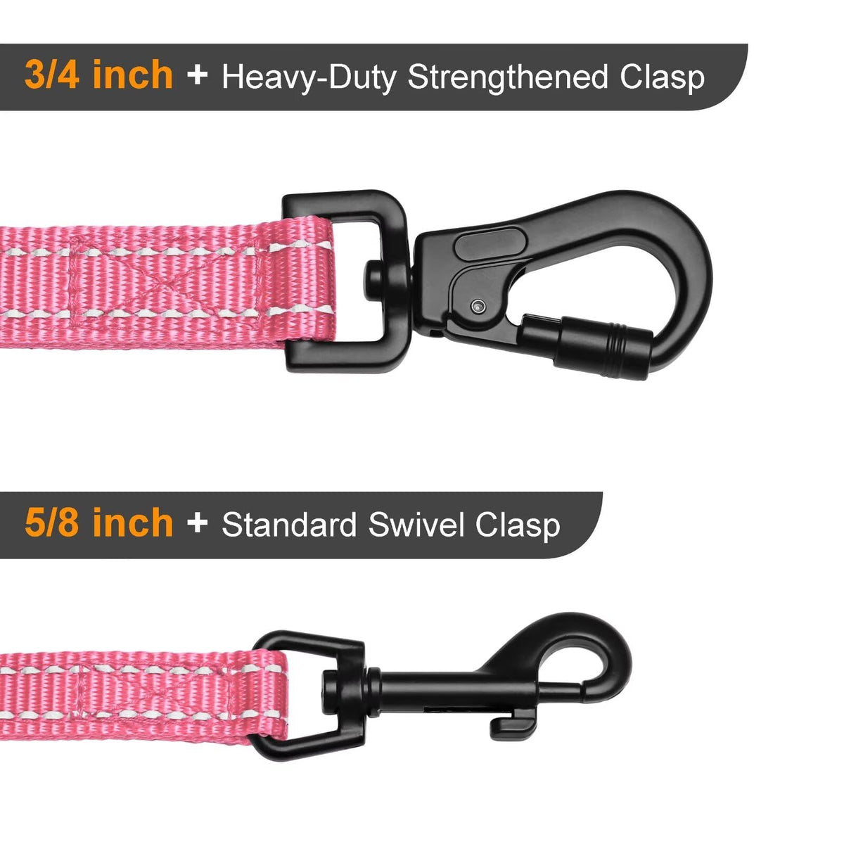 Didog Leash in 3/4''x 4 FT, Pink