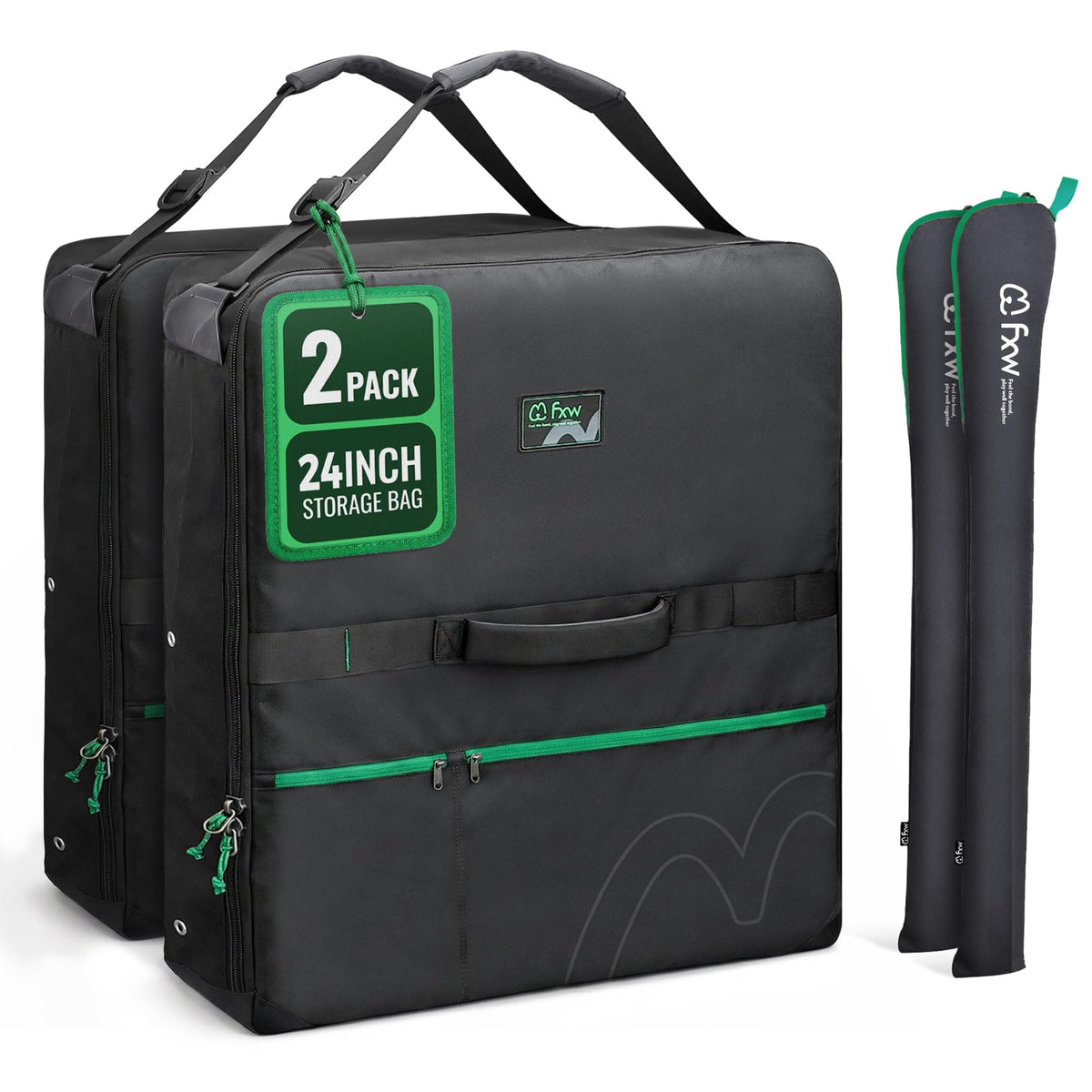 FXW Carrier Bag Case in 24 inch(2 Packs), Black