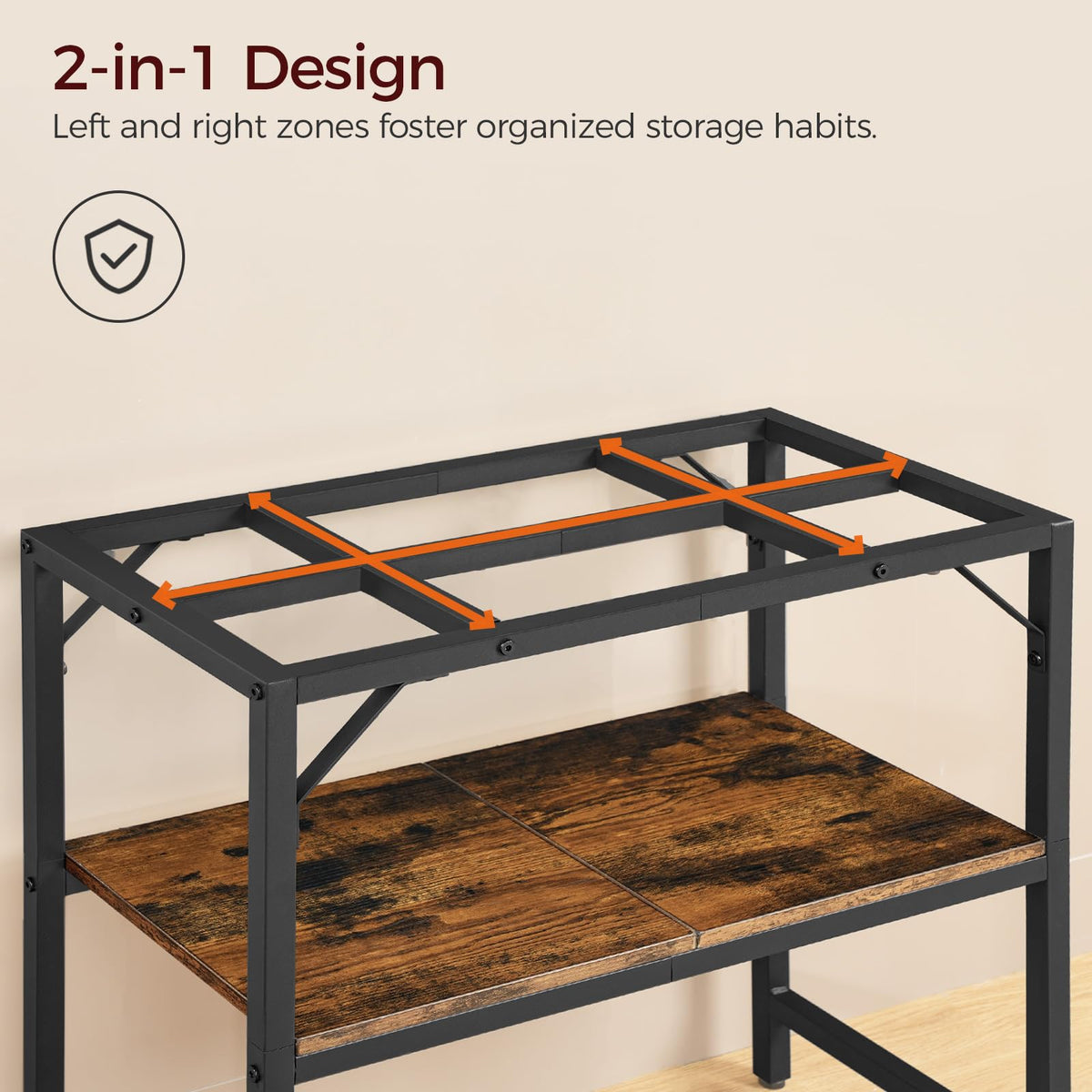 MAHANCRIS Item Stand in 30 Gallon, Rustic Brown