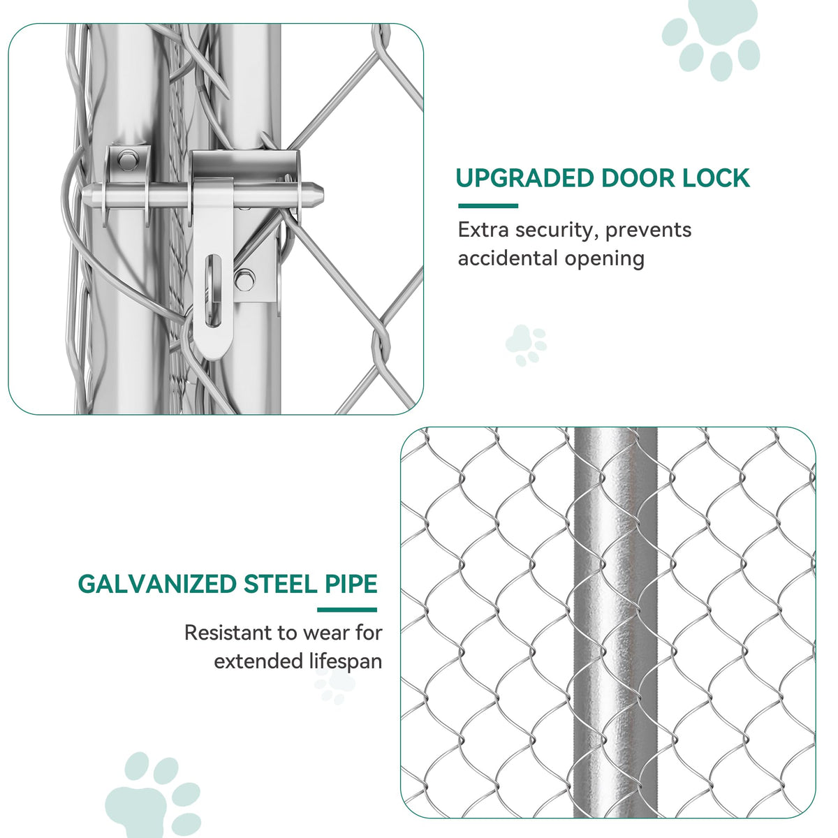 DWVO Animal Cage in 14.7 x 14.7 FT, Silver