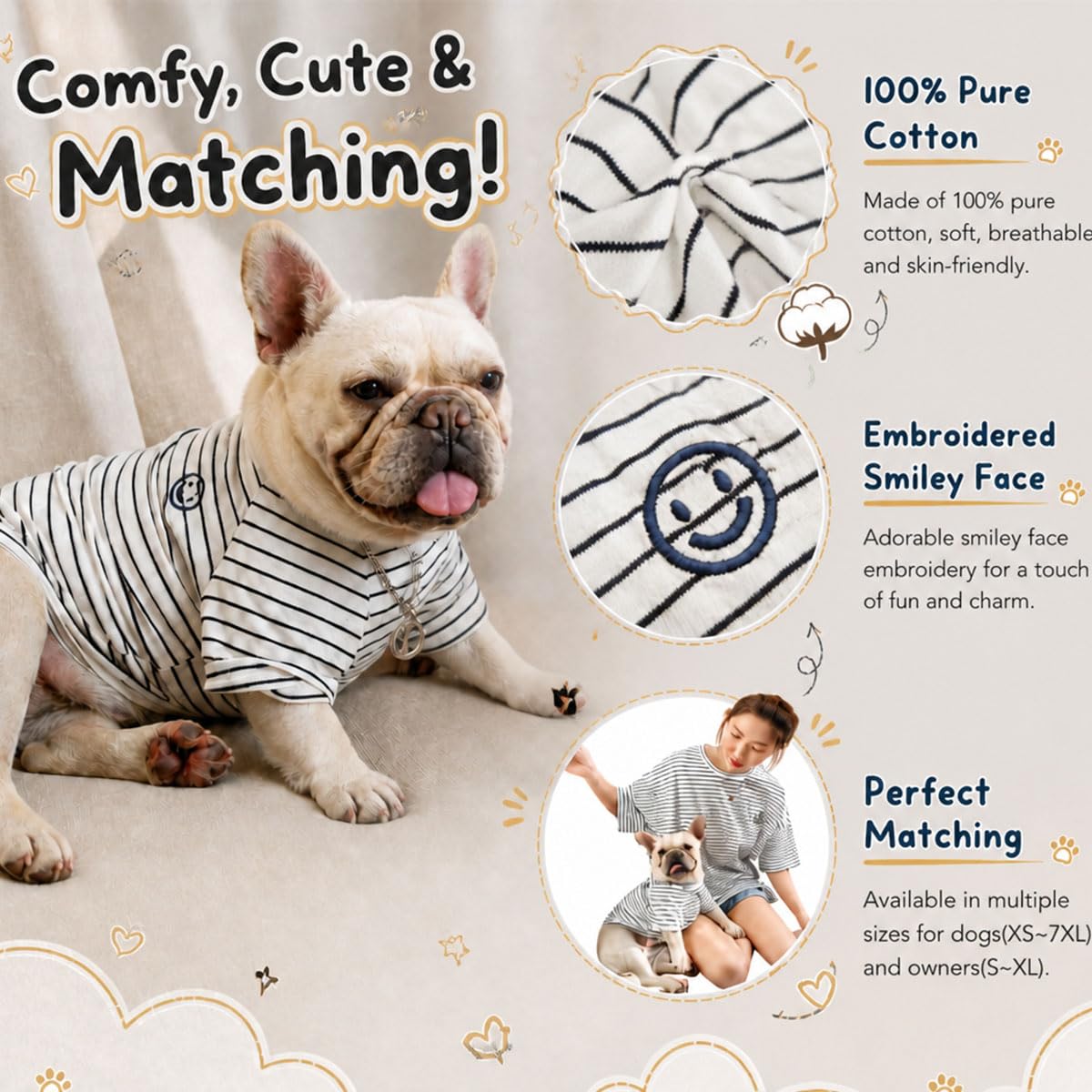 Wiz BBQT Pet Apparel in Pet XS - Chest 11.8", White
