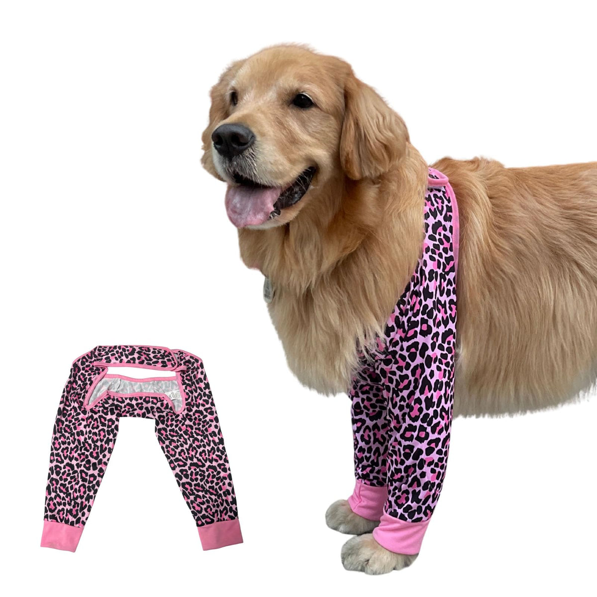 Harikaji Pet Supplies in L-Length 9'' Girth<8.2'', Pink Leopard (Pad Upgrade)