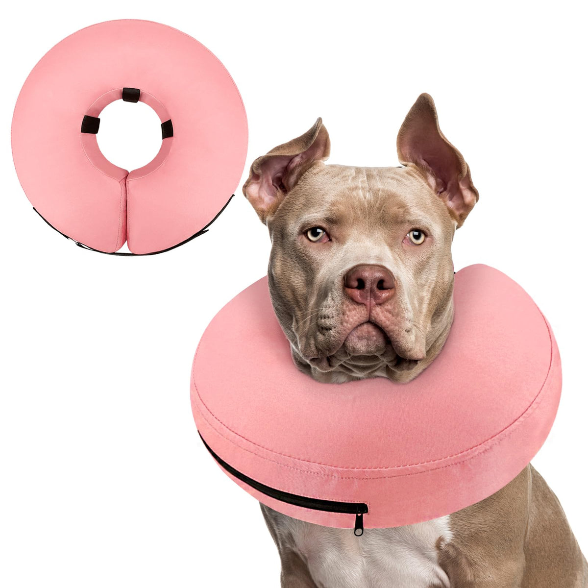 Supet Animal Recovery Collar Cone in XXL(Neck 18.5"-23.5"), Solid Pink