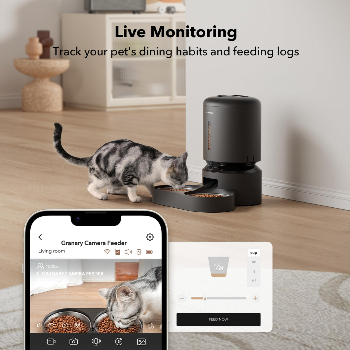 PETLIBRO Pet Feeder in 5L (With Camera), Black