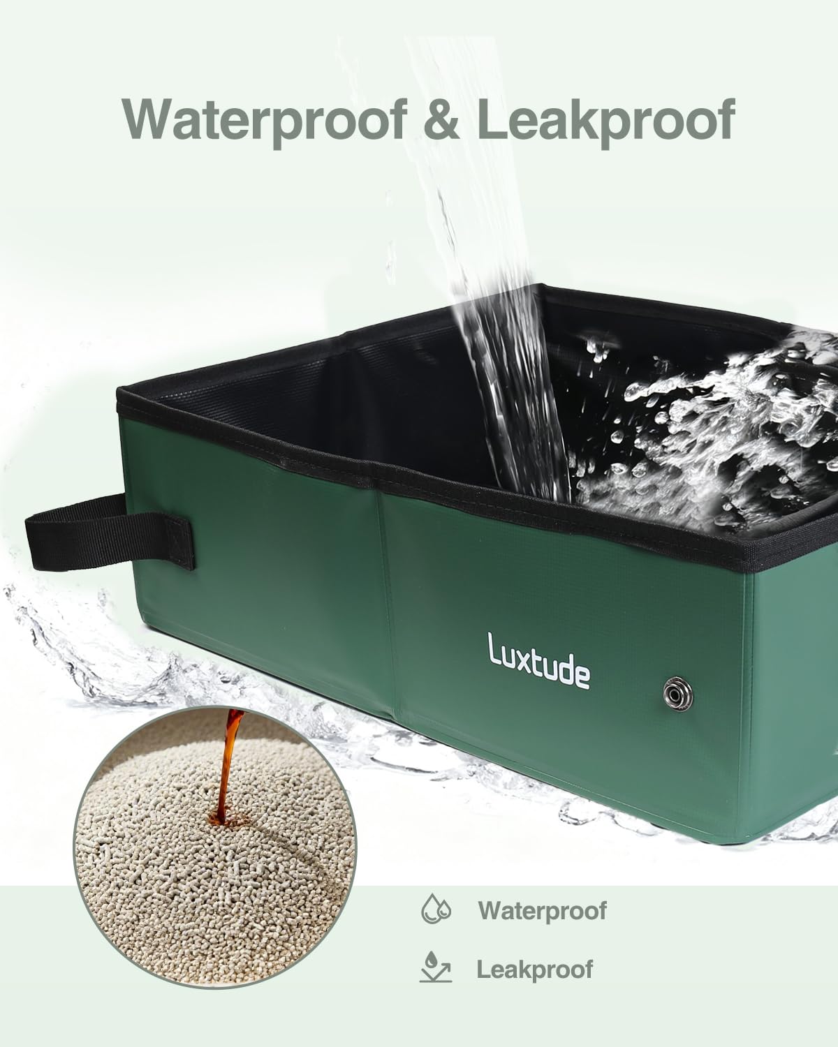 Luxtude Litter Box in Medium, Green
