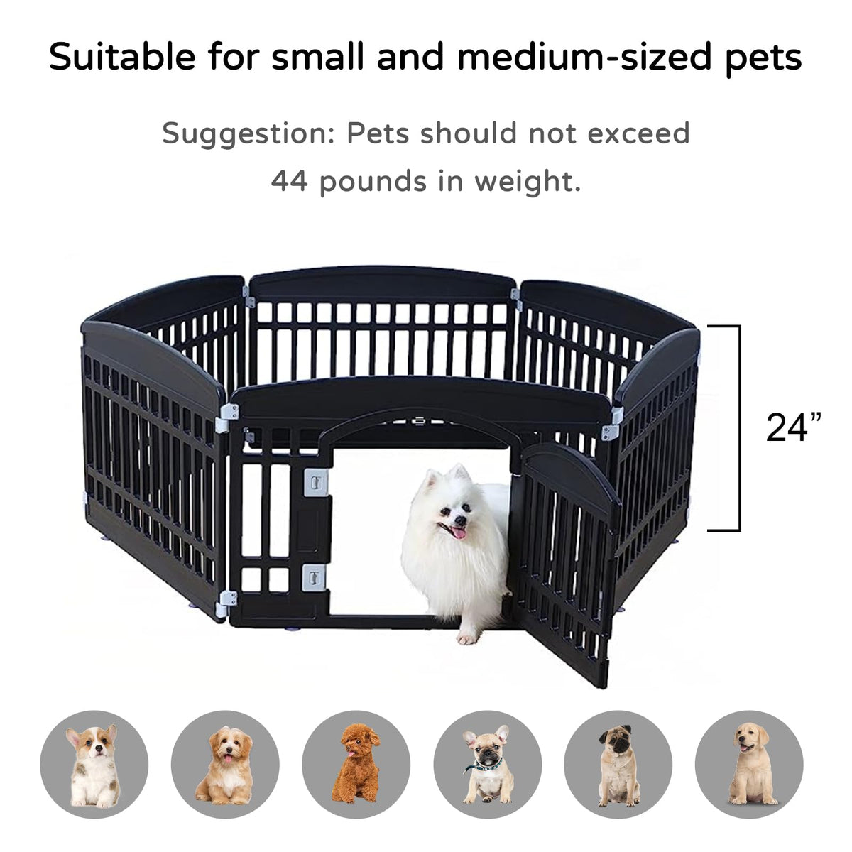 Gupamiga Pet Playpen in Black