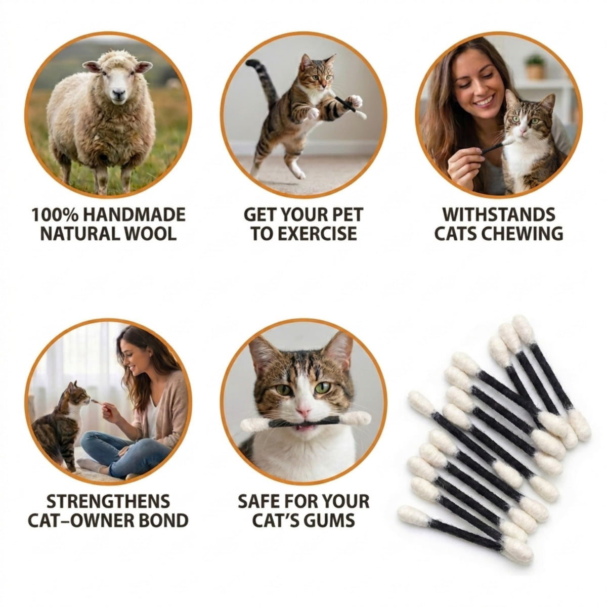 Glaciart One Pet Toy in Regular, Black Swabs