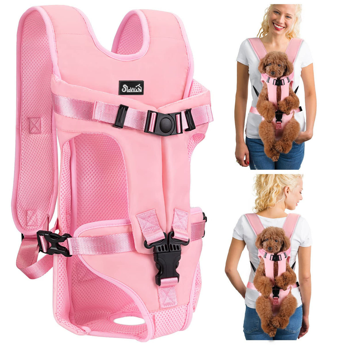 Lukovee Animal Carrier in 8.4"L x 13.0"W x 2.1"H, Pink