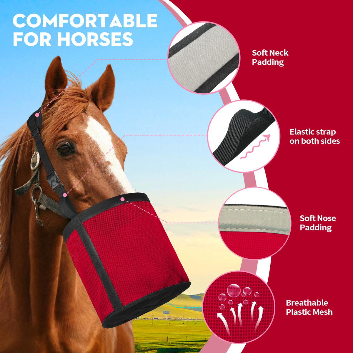 OAHELAKE Pet Supplies in Universal, 2 Pcs Red