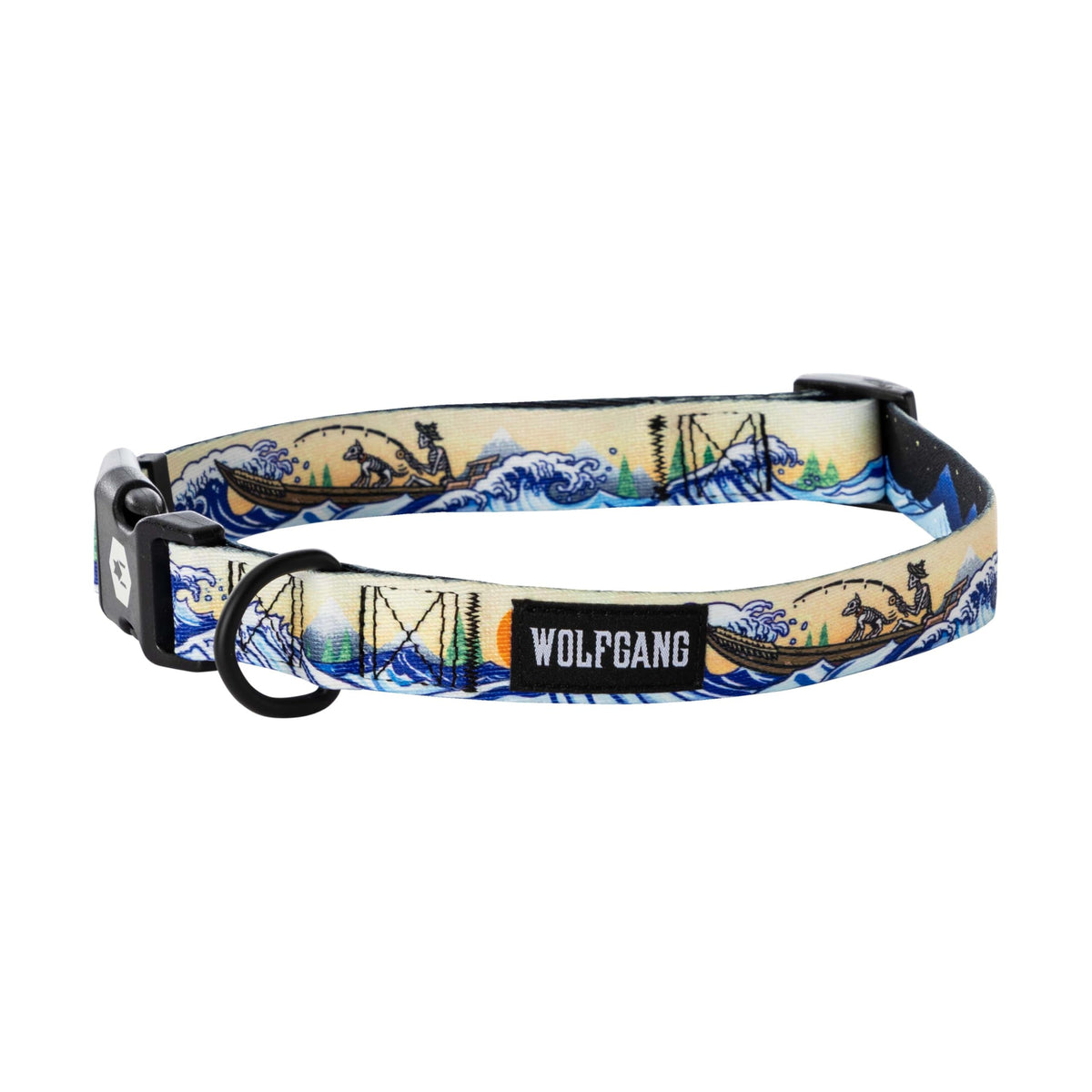 Wolfgang Man & Beast Animal Collar in Small (5/8 Inch x 8-12 Inch), MountainWave Print