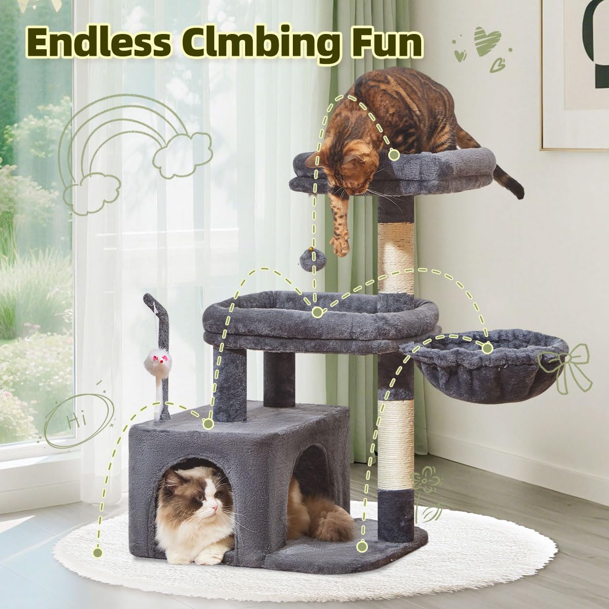 Taoqimiao Pet Activity Structure in L, Smoky Gray