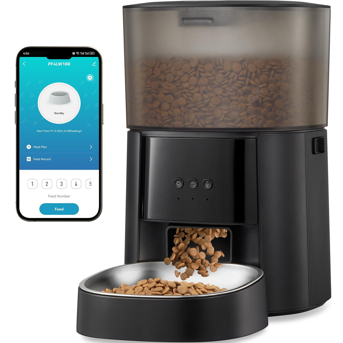 MZZ Pet Feeder in Black