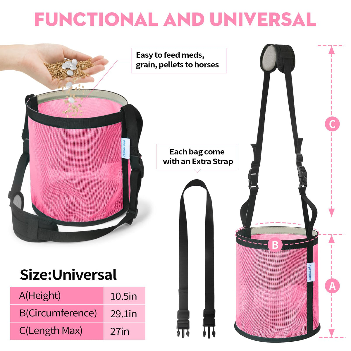 OAHELAKE Pet Supplies in Universal, 2 Pcs Pink