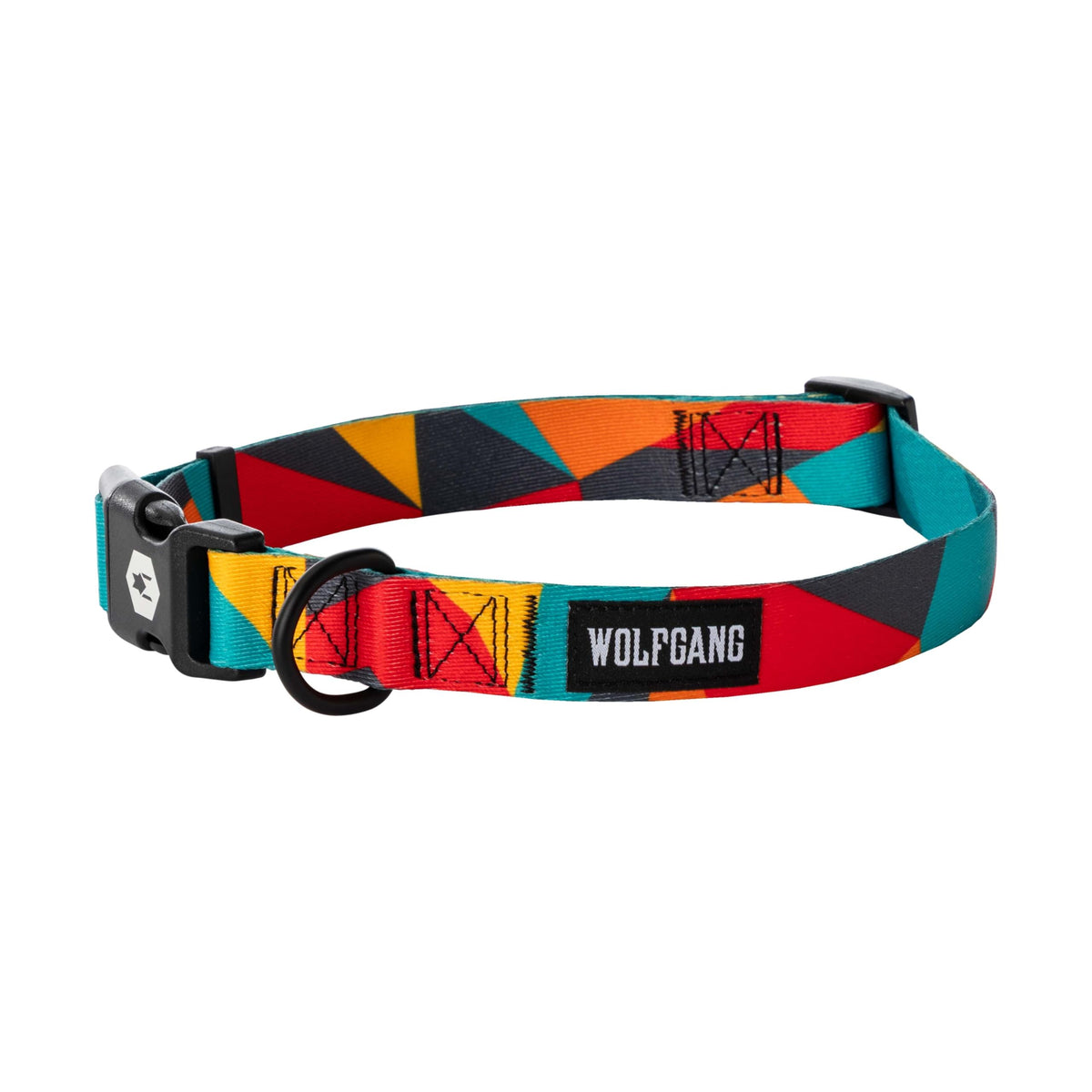 Wolfgang Man & Beast Animal Collar in Medium (1 Inch x 12-18 Inch), ShatterShapes Print
