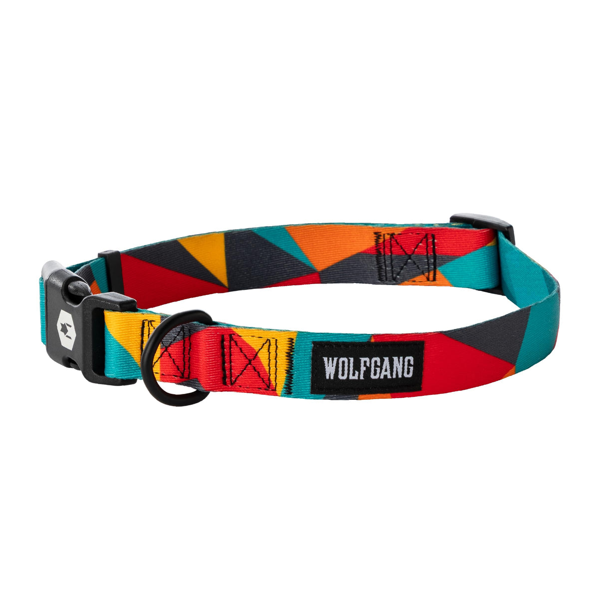 Wolfgang Man & Beast Animal Collar in Small (5/8 Inch x 8-12 Inch), ShatterShapes Print