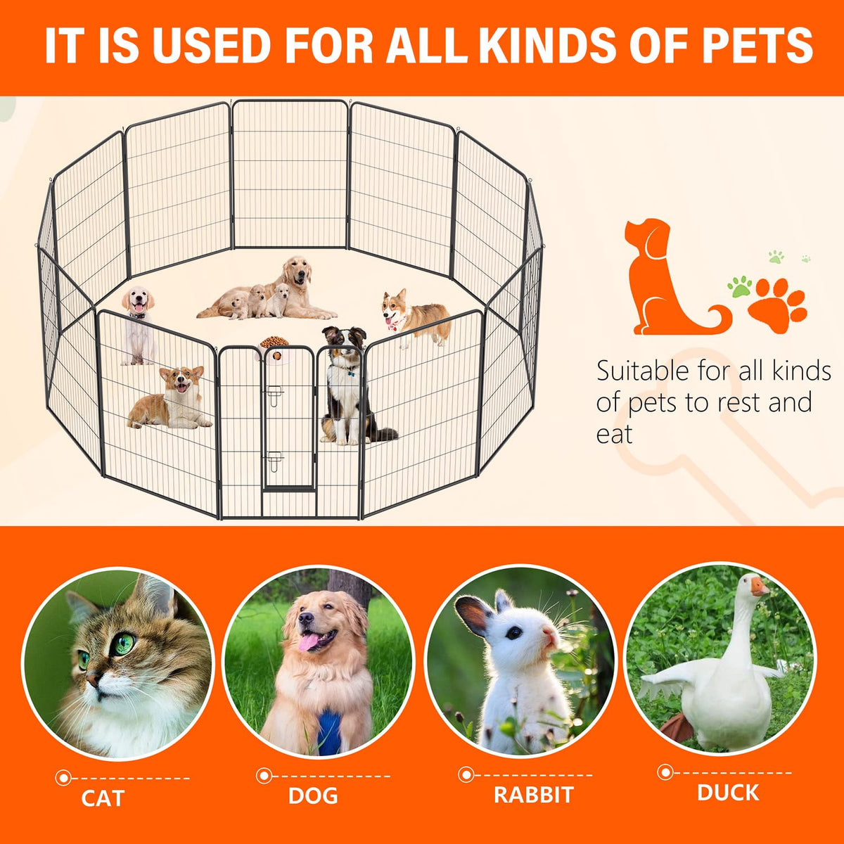 FDW Pet Playpen in Black