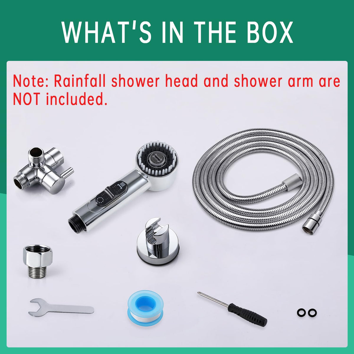 V-Frankness Showerhead in 118 Inches Hose, Polished Chrome