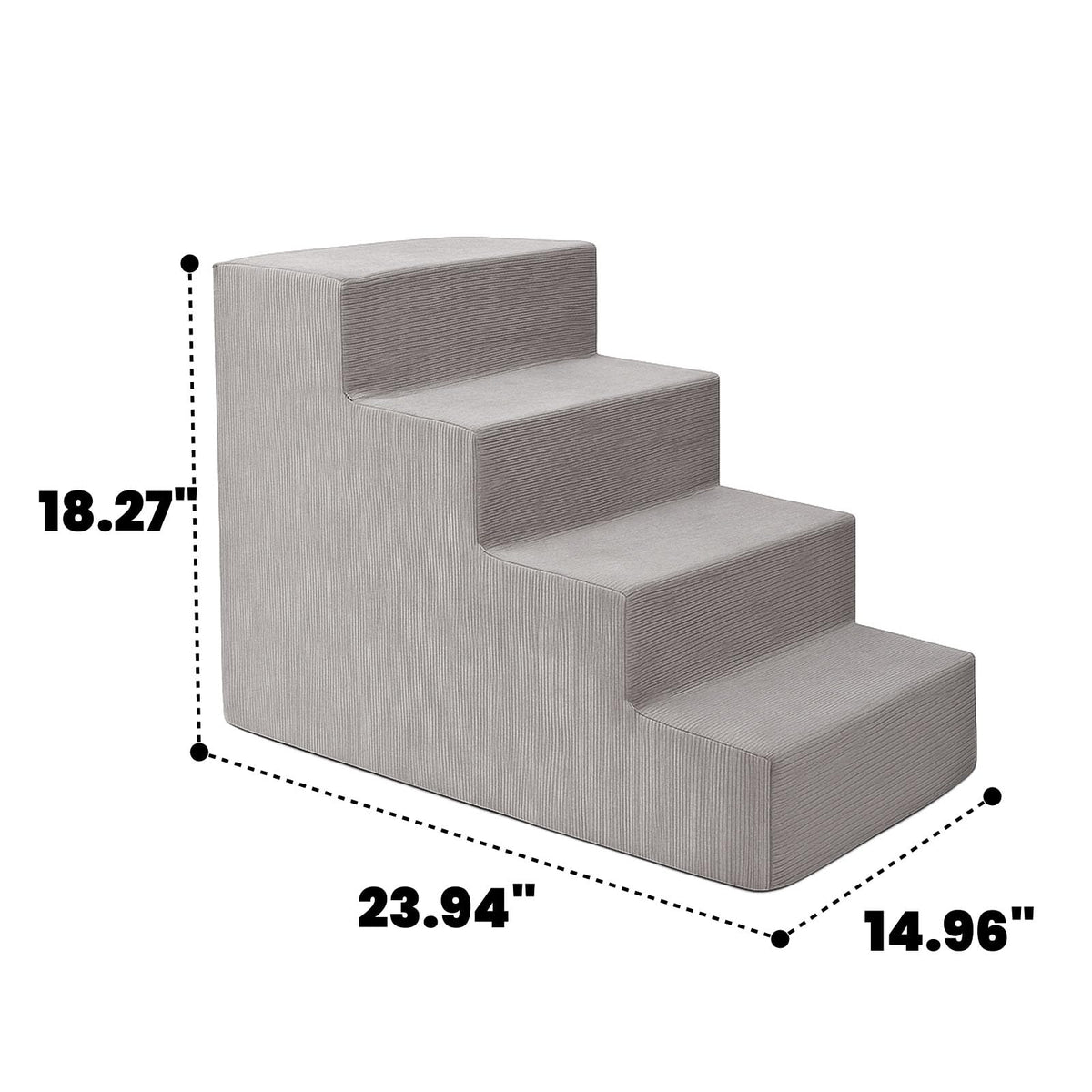 MEWANG Animal Stair in 4 steps: 23.94''L×14.96''W×18.27''H, Square Corner