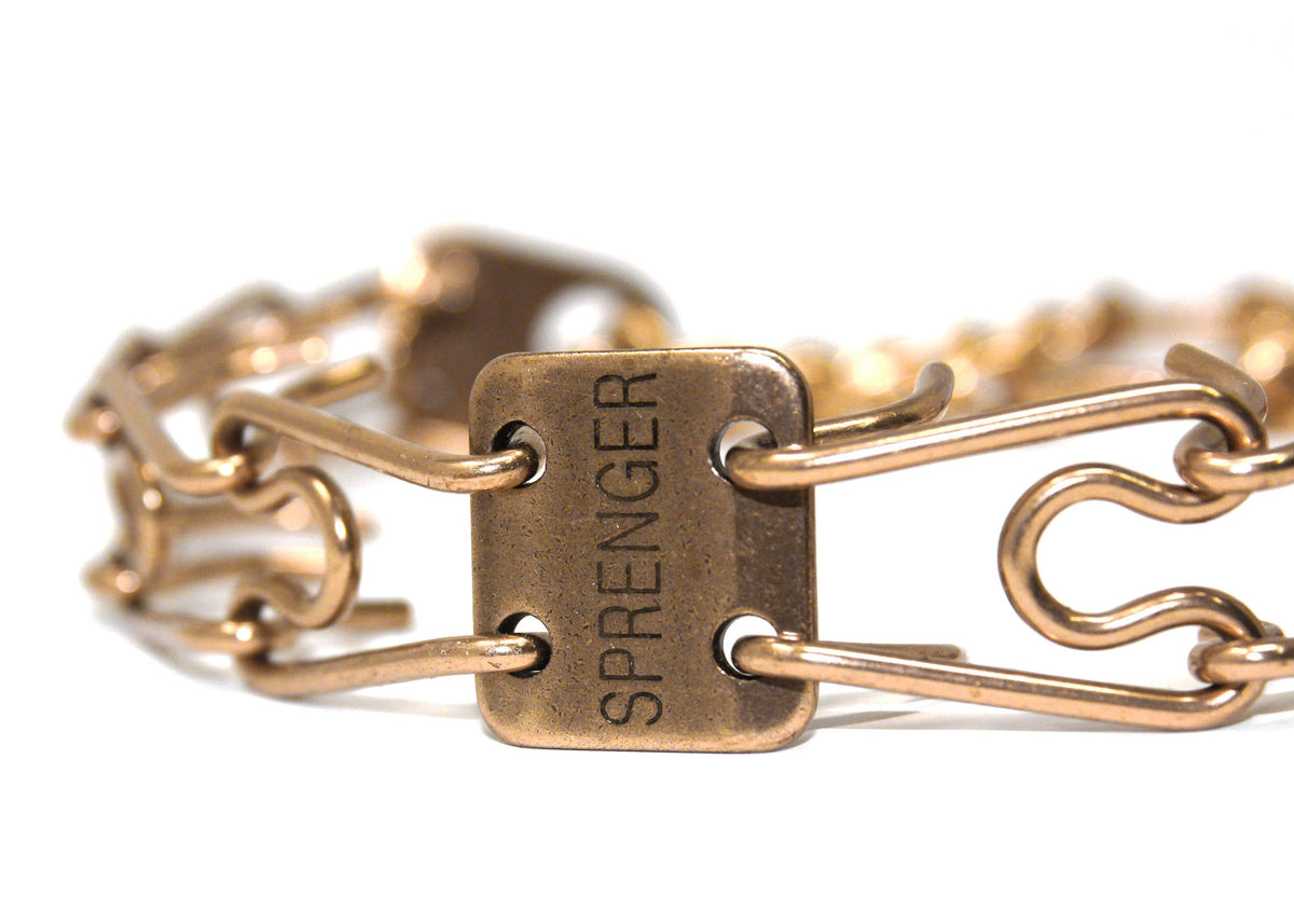 Herm Sprenger Animal Collar in 16in (41cm) x 2.25mm, Gold