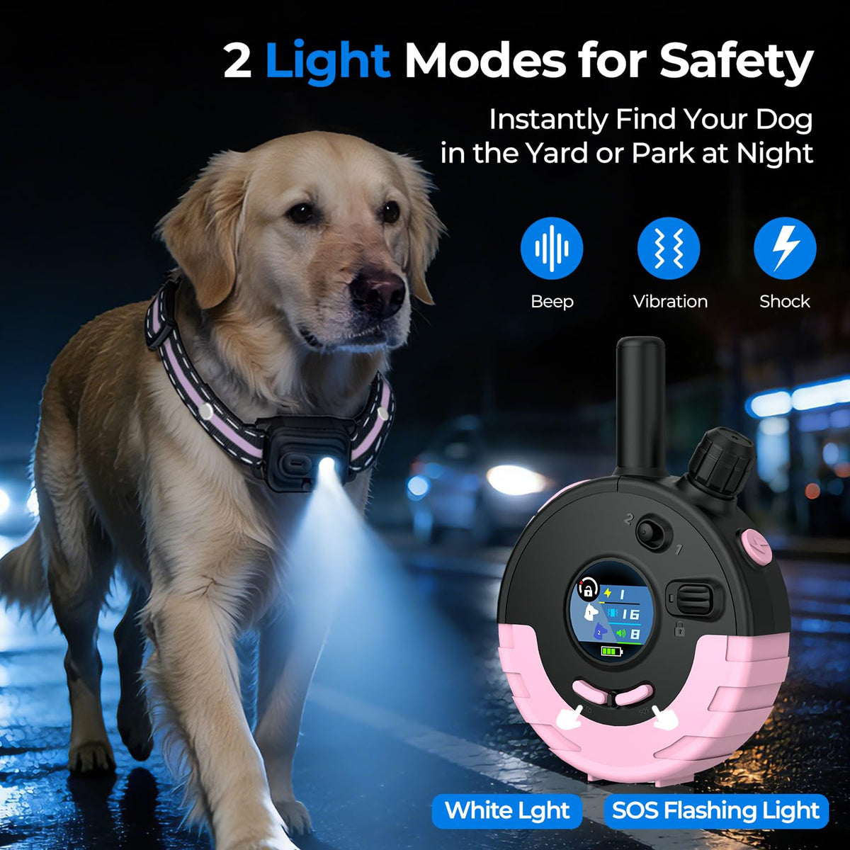 RPZ Animal Collar in 1 Receiver, Pink