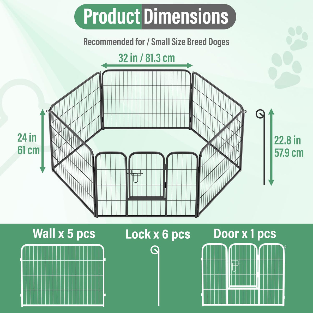 FDW Pet Playpen in Black