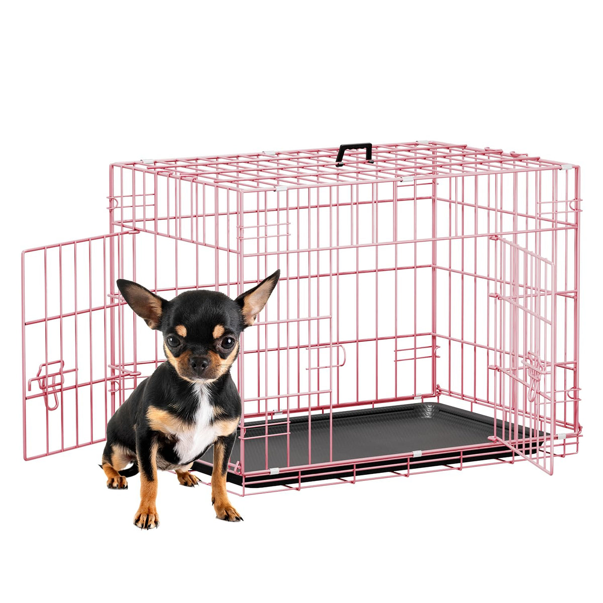 FDW Animal Cage in 24.0"L x 16.0"W x 19.0"H, Pink