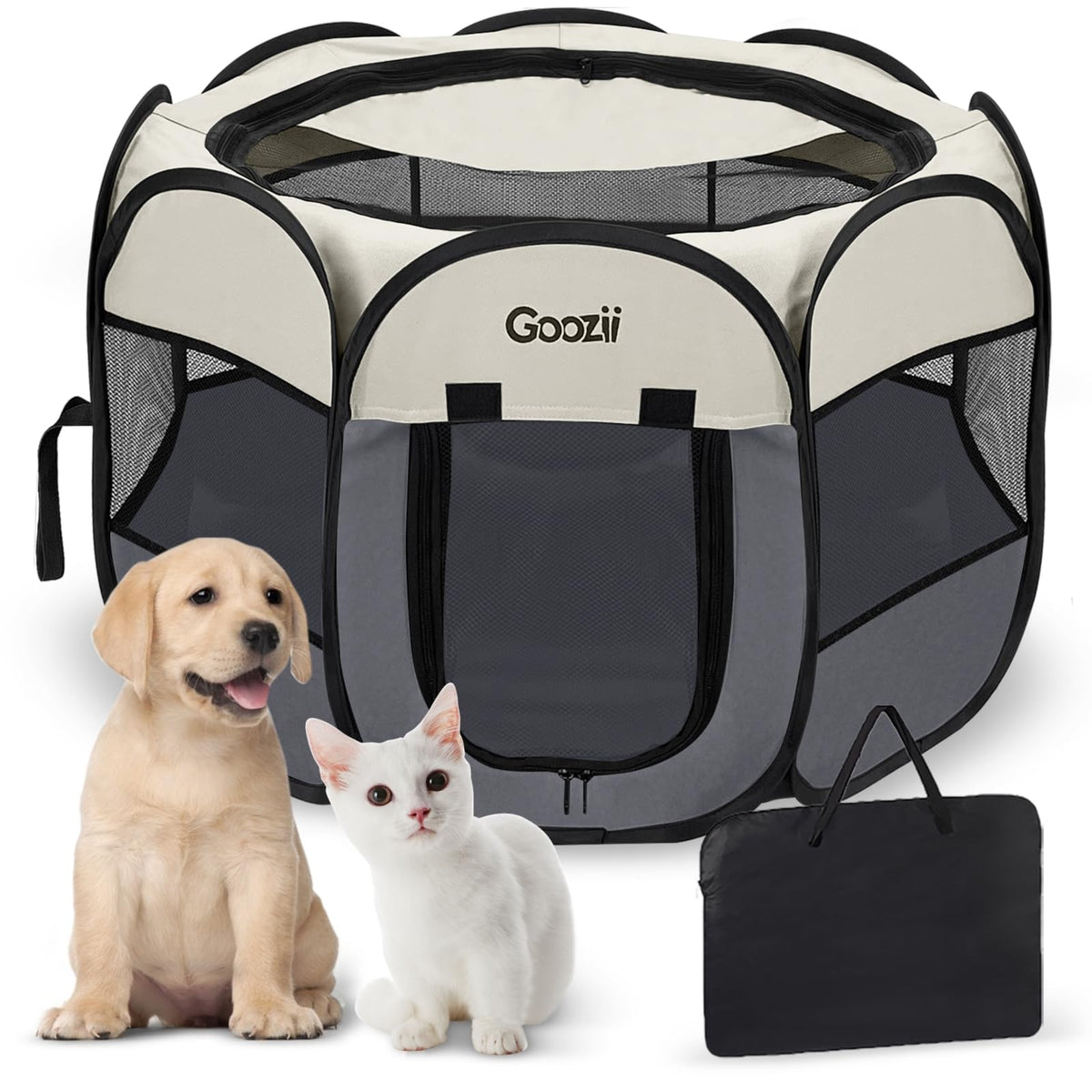 Goozii Pet Playpen in Beige-Grey