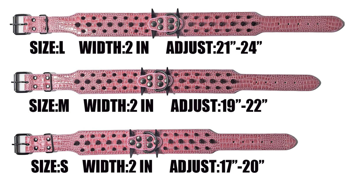 Kawagogo Animal Collar in Width:2'' Adjust:17''-20'', Black