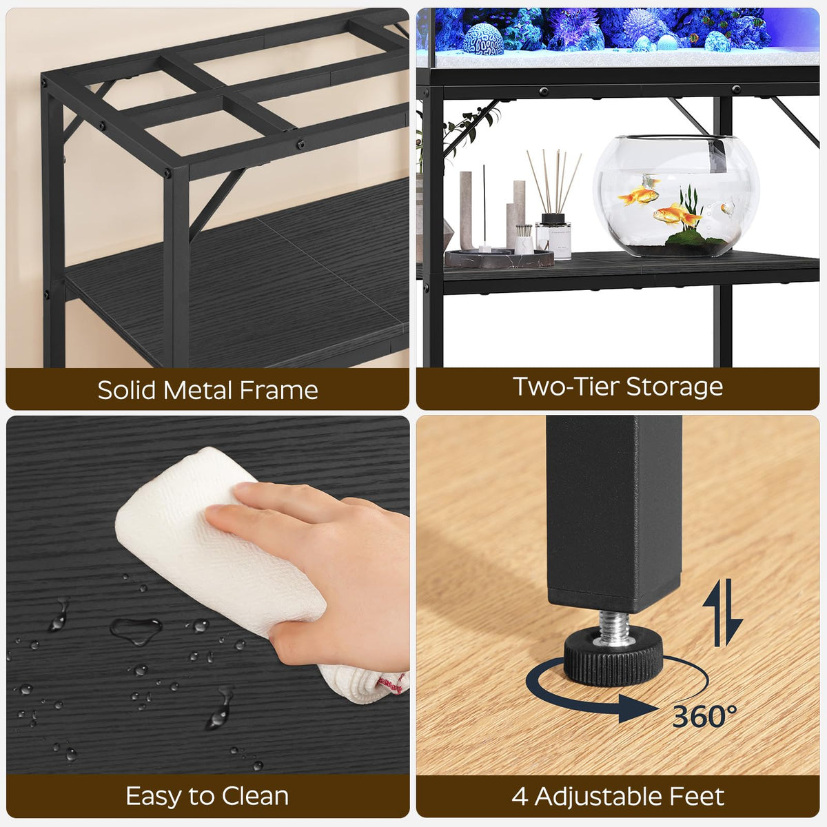 MAHANCRIS Item Stand in 30 Gallon, Black