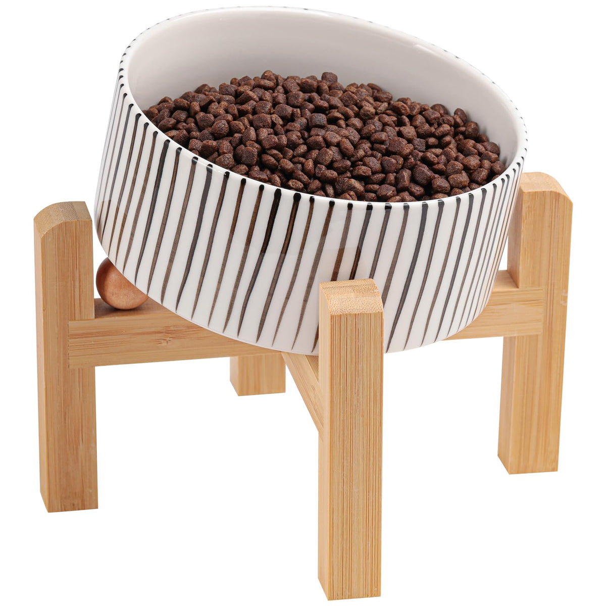 DJJJOOYS Pet Feeder in Slanted Small Dog Bowl, vertical stripe
