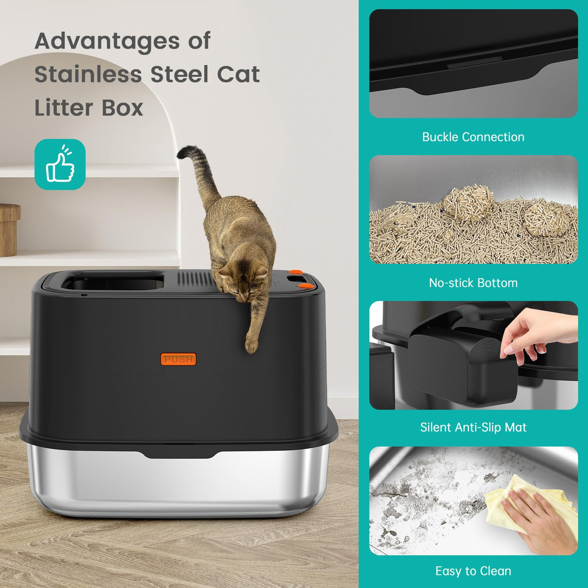 WoofiGo Litter Box in X-Large, V-Black