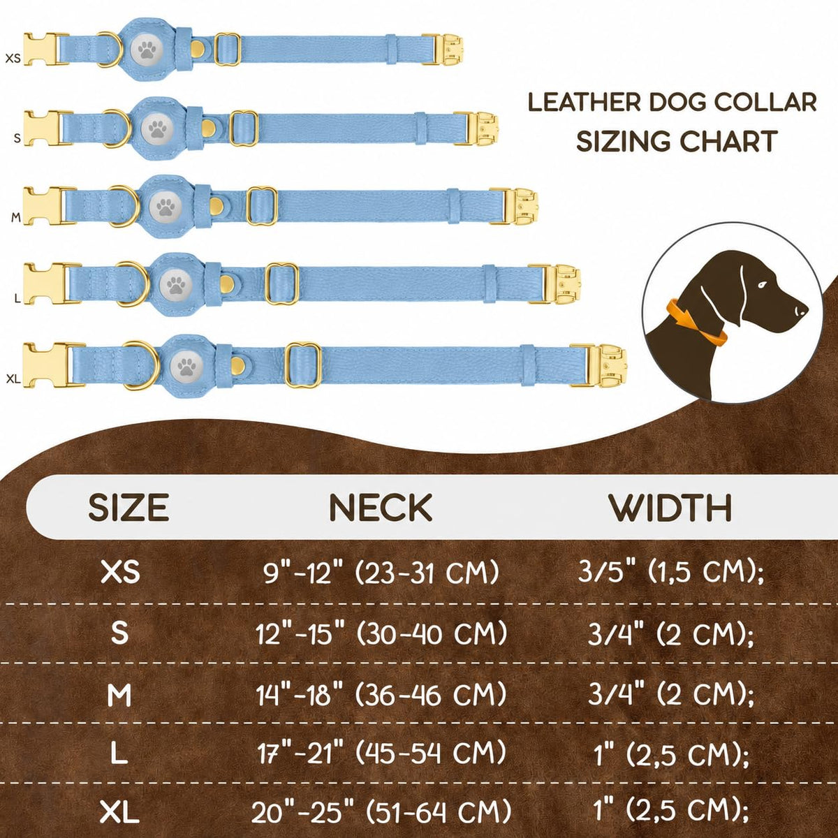 BUDKAS Animal Collar in XS, 9"-12" Neck Fit, Cornflower