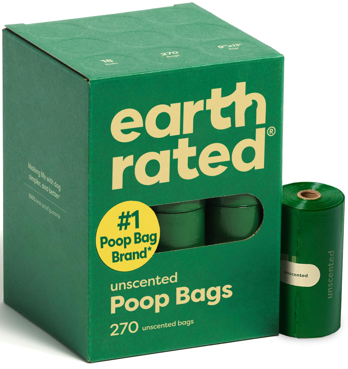 Earth Rated Waste Bag in 1 Count (Pack of 270), Unscented