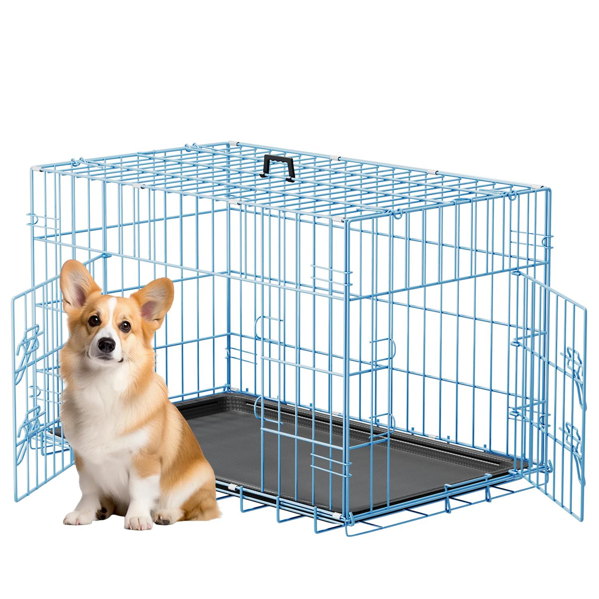 FDW Animal Cage in 30.0"L x 18.0"W x 20.0"H, Blue