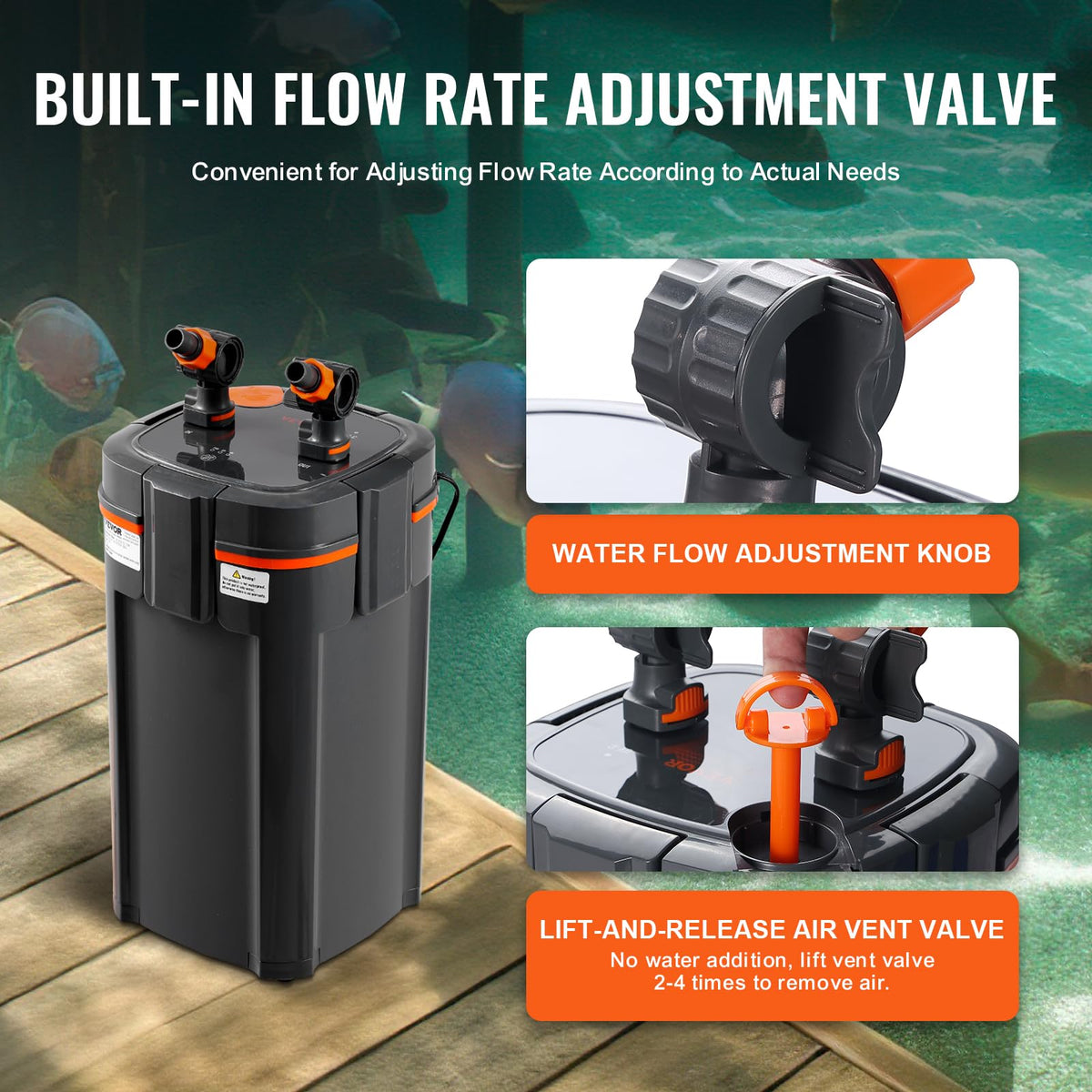 VEVOR Water Pump in 396GPH-UV, Gray