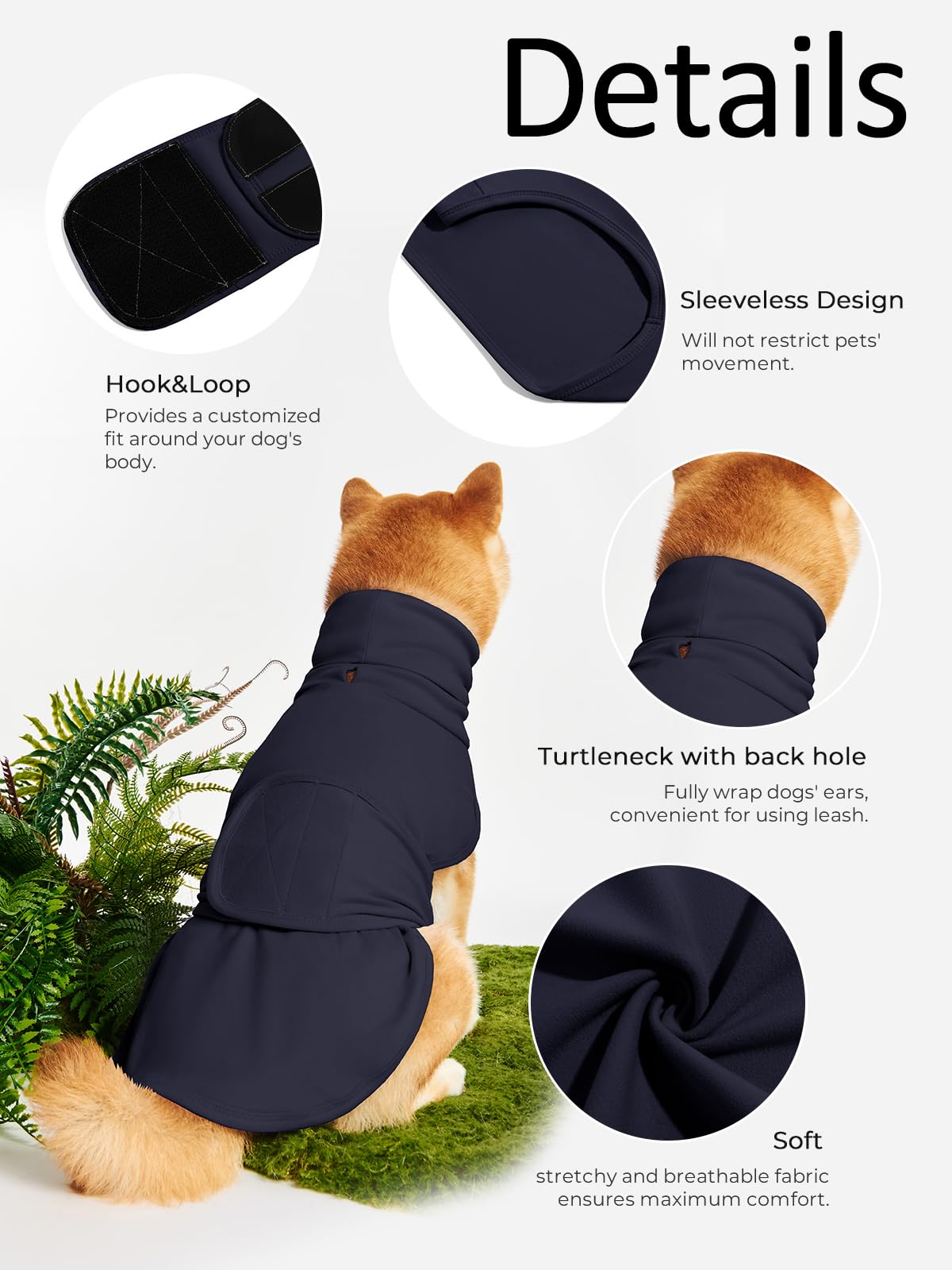 Haloumoning Pet Apparel in X-Small, Navy Blue