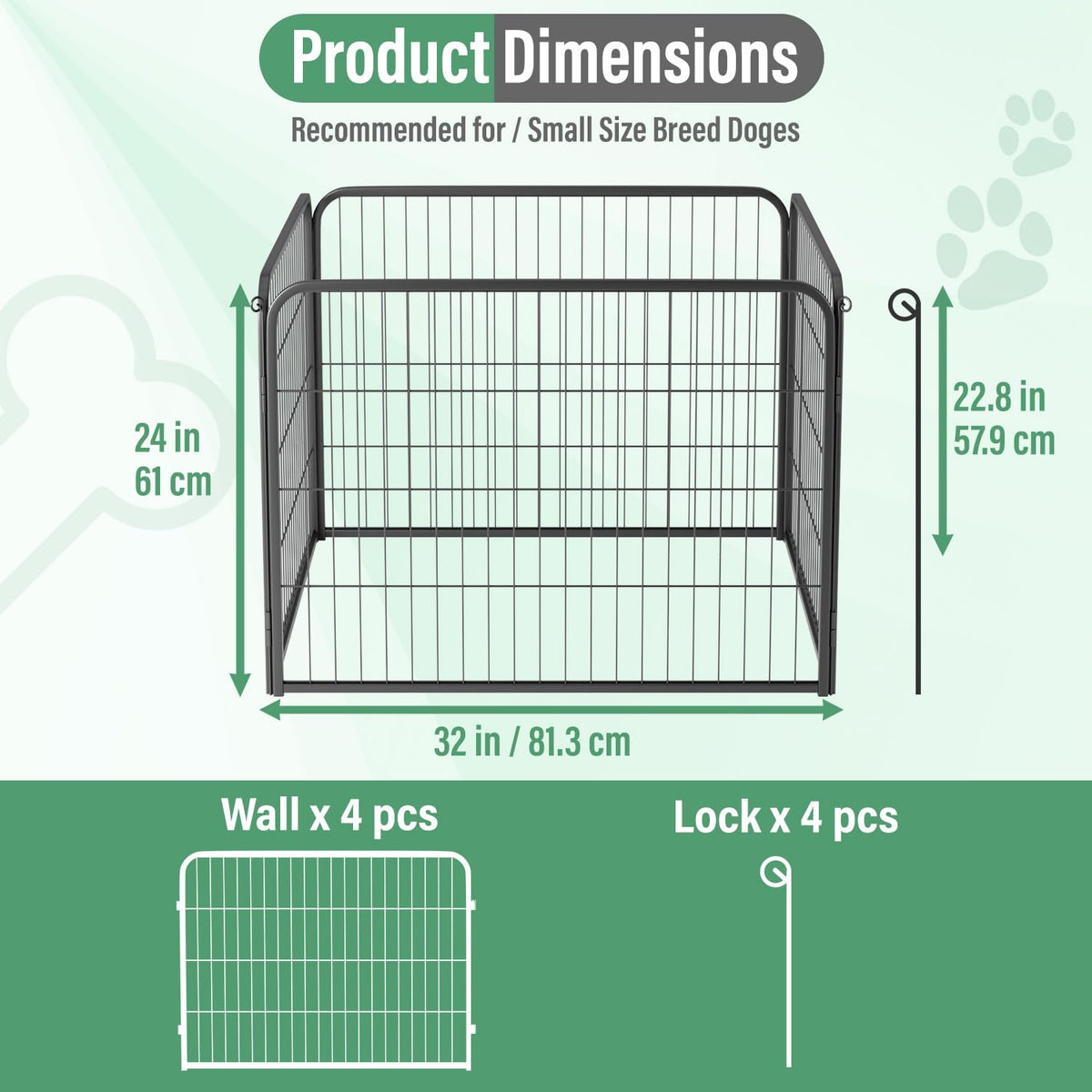 FDW Pet Playpen in Black