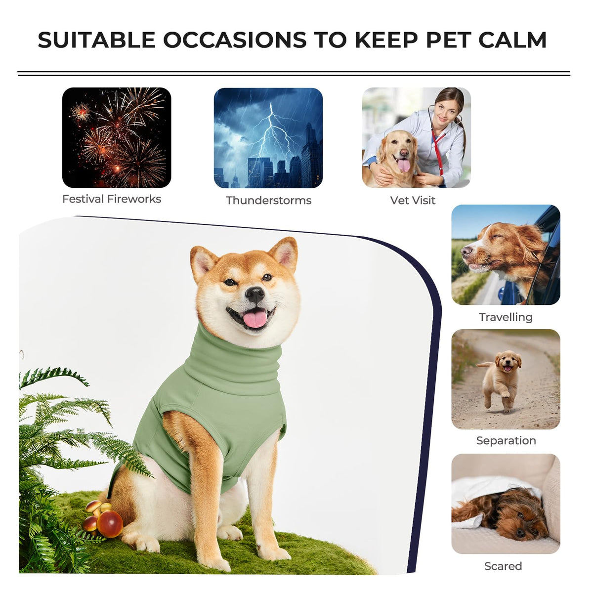 Haloumoning Pet Apparel in X-Small, Army Green