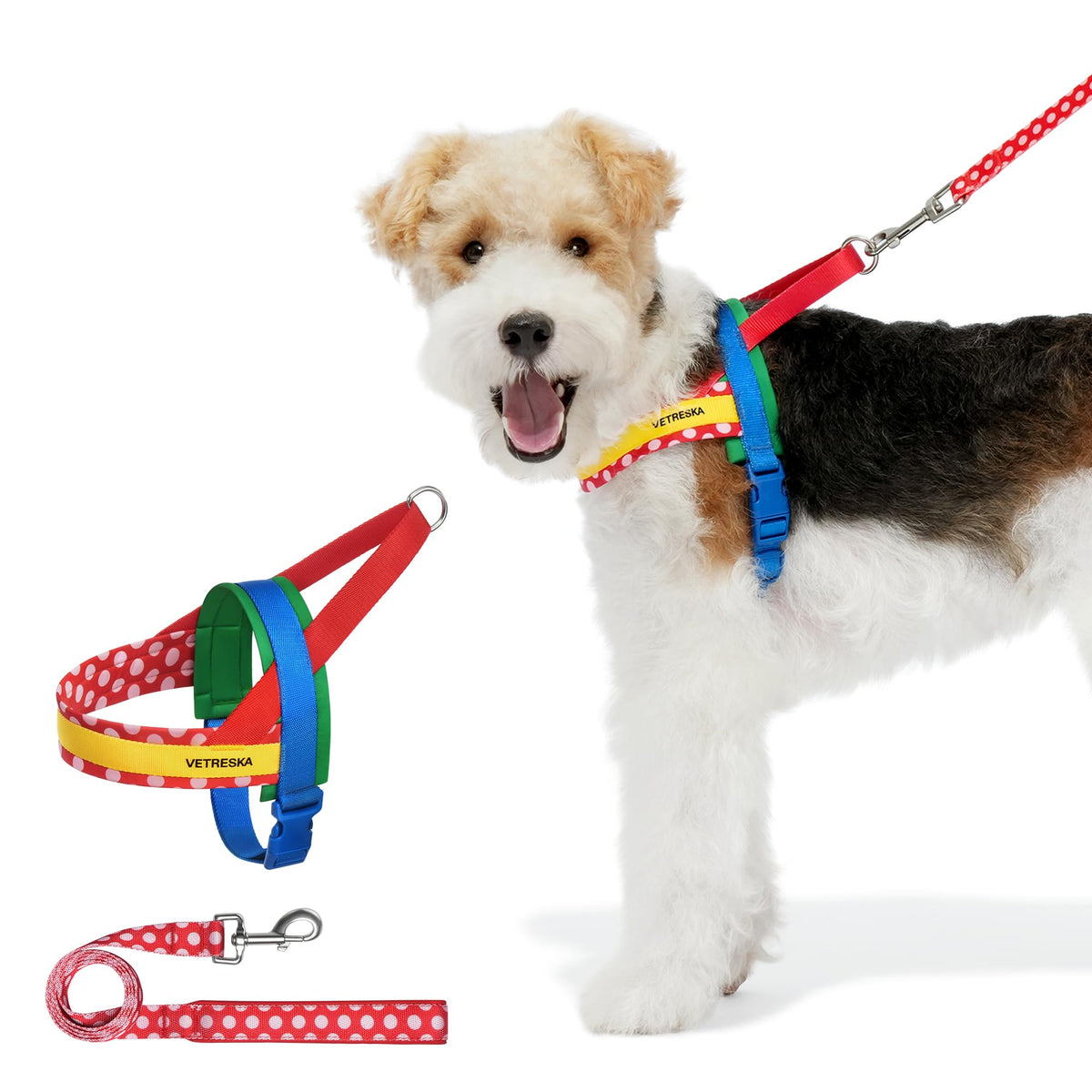 VETRESKA Animal Harness in XS(Chest: 16.9"-22"), Chroma Red