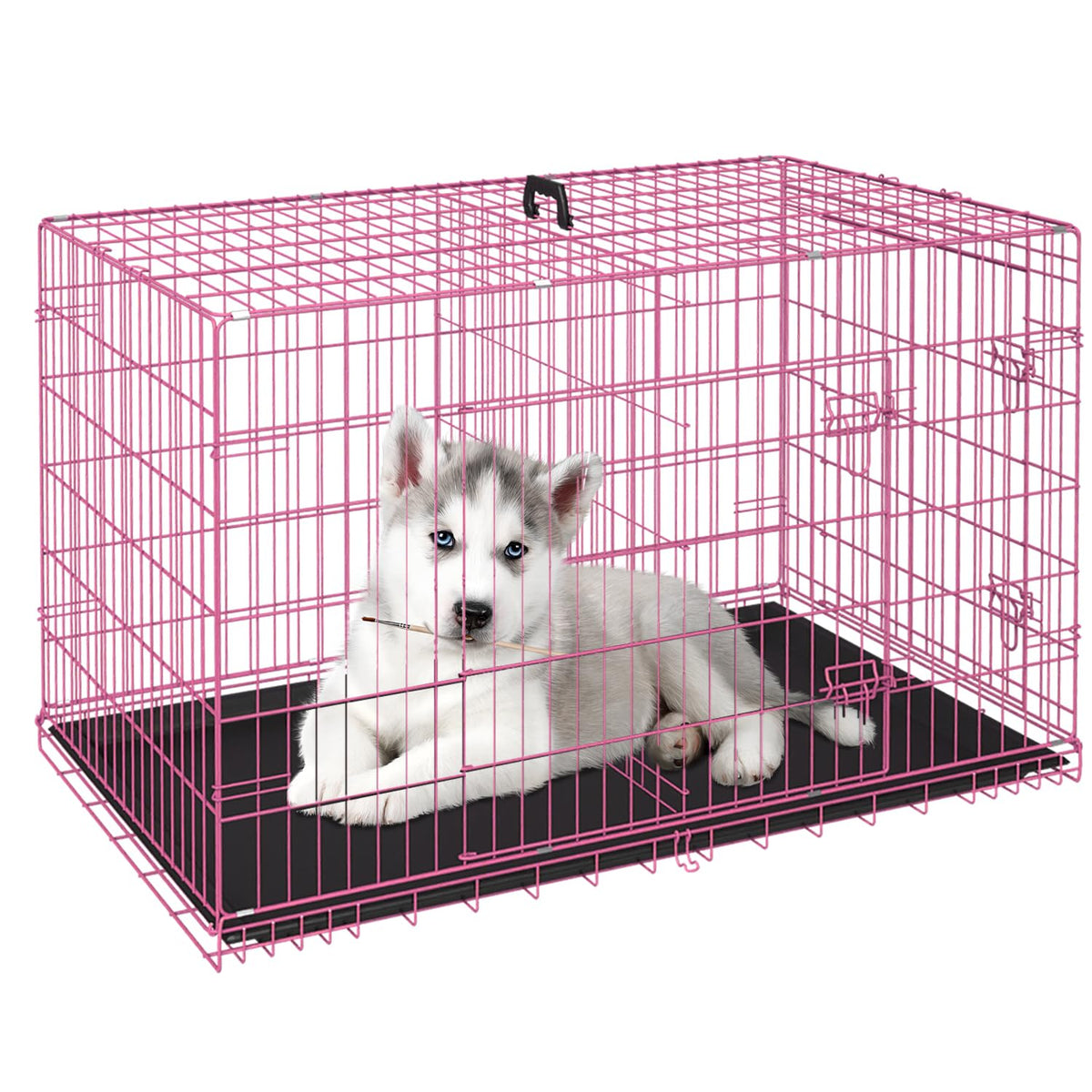 FDW Animal Cage in 24.0"L x 16.0"W x 19.0"H, Pink
