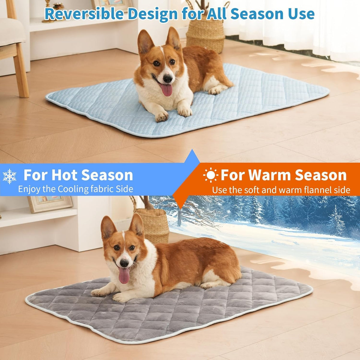 Petvolve Pet Bed Mat in Small, Sky Blue
