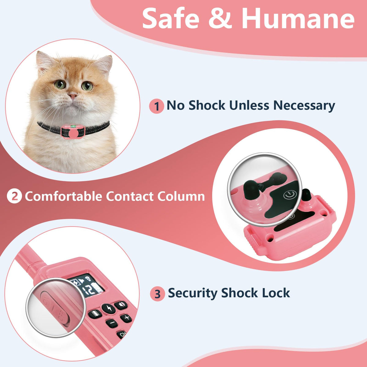 FASHILEAD Animal Collar in Pink